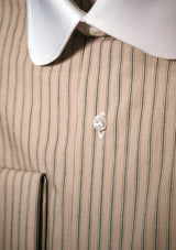 Club Collar Shirt in Japanese Cotton - Dusky Pink