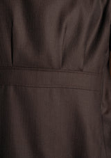Emile Merino Wool Jacket - Tailor's Walnut Pinstripe