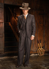 Emile Merino Wool Jacket - Tailor's Walnut Pinstripe