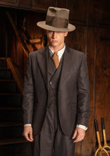 Emile Merino Wool Jacket - Tailor's Walnut Pinstripe