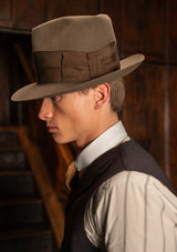 Emile Merino Wool Single Breasted Waistcoat - Tailor's Walnut Pinstripe