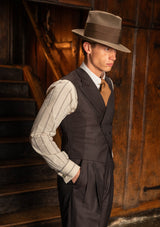 The Emile Suit - Tailor's Walnut Pinstripe