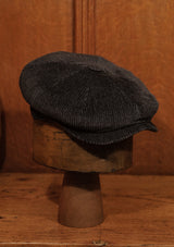 Fulton Baker Boy - (Mid-Width) Chunky Dark Denim Corduroy