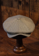 Fulton Baker Boy - (Mid-Width) Moss Herringbone Pure Silk