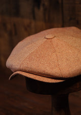 Fulton Baker Boy - (Mid-Width) Sienna Herringbone Pure Silk