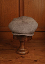 Fulton Baker Boy - (Mid-Width) High Contrast Grey Herringbone Pure Silk