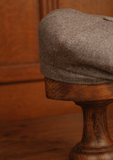 Fulton Baker Boy - (Mid-Width) High Contrast Grey Herringbone Pure Silk