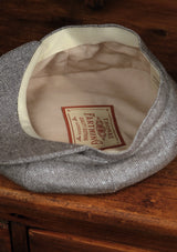 Ridgmount Baker Boy - (Narrow-Width) Low Contrast Grey Herringbone Pure Silk