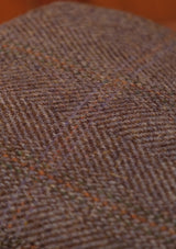 Geary Flat Cap - Autumn Smoke Herringbone Harris Tweed