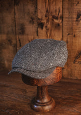 Geary Flat Cap - Grey Fleck Donegal Tweed