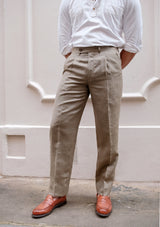 Coleman Classic Trouser - Sage Herringbone
