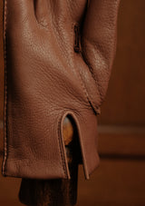 Deerskin Leather Gloves - Havana Tan