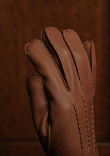 Deerskin Leather Gloves - Havana Tan