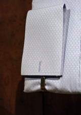 Grandad Collar Cotton Shirt - Light Blue