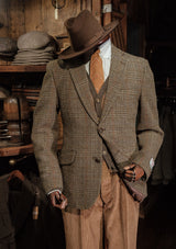 Edison Harris Tweed Jacket - Heather Green Check