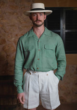 Gene Pure Linen Shorts - White