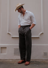 Gene Trouser - Graphite Herringbone