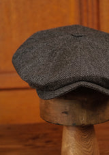Stanton Baker Boy - (Wide Width) Dark Grey Herringbone