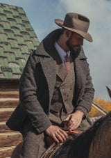 Storm-Collar Pure Wool Pea Coat - Ashmore Flint