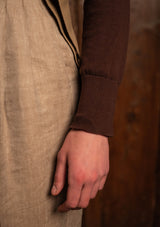 Long Sleeve Henley - Tobacco