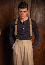 Long Sleeve Henley - Navy