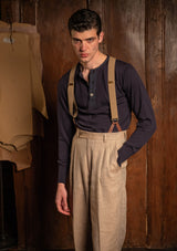 Long Sleeve Henley - Navy