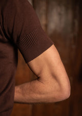 Short Sleeve Henley - Tobacco