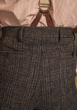 Brockman Harris Tweed Clark Trouser - Dark Cedar