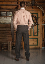 Brockman Harris Tweed Classic Trouser - Dark Cedar
