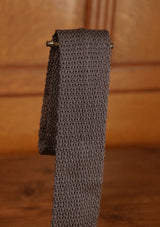 Silk Knitted Tie - Dark Grey