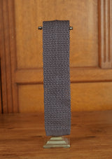 Silk Knitted Tie - Dark Grey