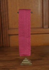 Silk Knitted Tie - Pink