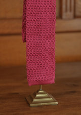 Silk Knitted Tie - Pink