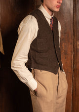 Burford Sleeveless Knitted Vest - Thatchwood