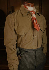 Western Shirt - Moss Moleskin