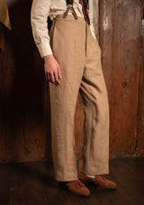 Melbrook Pure Linen Fishtail Trousers - Heritage Sand