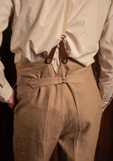 Melbrook Pure Linen Fishtail Trousers - Heritage Sand