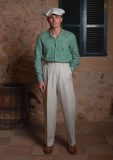 Clark Pure Linen Trousers - Oatmeal