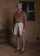 Gene Pure Linen Shorts - Stone