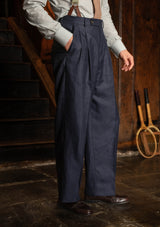 Brockman Clark Trouser - Navy Herringbone