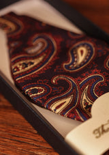 Navy Paisley (Self-Tie) Bow Tie