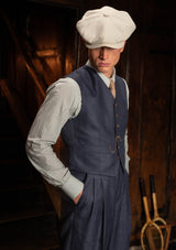 The Brockman Suit - Navy Herringbone