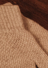 Knitted Lambswool Gloves - Oat