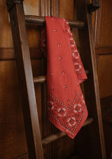 Red 100% Selvedge Cotton Bandana - #4