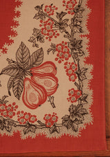 'Poire' Barn Red 100% Cotton Selvedge Bandana - #7