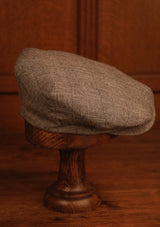 Regency 50 Pence Flat Cap - Pence Black & Grey Basket Weave