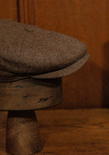 Ridgmount Baker Boy (Narrow-Width) Dark Sand Herringbone