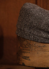 Ridgmount Baker Boy (Narrow Width) Grey Herringbone Donegal Tweed