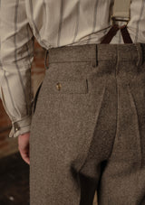 Rivera Clark Trouser - Oatstone Herringbone