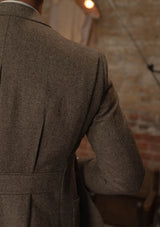 Rivera Pleated Pocket Jacket - Oatstone Herringbone